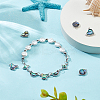 12Pcs 6 Styles Paua Shell Connector Charms FIND-FH0007-96P-5