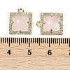 Natural Rose Quartz Faceted Square Charms G-I375-06G-05-3