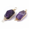 Natural Amethyst Links connectors X-G-T131-04C-2