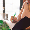 9Pcs 9 Colors UV Plated Plastic Ball-Point Pen AJEW-TA0001-83-7