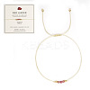 Natural Red Jasper Braided Beads Bracelets for Women LU0568-8-1