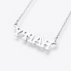 Non-Tarnish 304 Stainless Steel Pendant Necklaces NJEW-P224-03P-3
