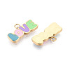 304 Stainless Steel Enamel Pendants STAS-T068-02A-2