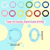 24Pcs 12 Colors Spray Painted Eco-Friendly Alloy Spring Gate Rings FIND-PH0003-35-5