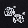 201 Stainless Steel Dangle Stud Earrings LS-EJEW-T008-JN738-1