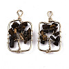Natural Tiger Eye Pendants G-T131-93-2