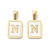 Ion Plating(IP) 304 Stainless Steel Pave Shell Pendants STAS-G327-01G-N-1