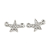 Brass Micro Pave Clear Cubic Zirconia Connector Charms KK-Q820-42P-1