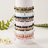 Sparkling Glass Seed Beads 5 Layered Anklet AJEW-SW00006-02-4
