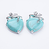 Natural & Synthetic Mixed Stone Pendants G-E433-B-P-2
