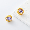 304 Stainless Steel Rhinestone Stud Earrings for Women OH3456-3-1