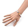 Men's Natural Howlite & Lava Rock Stretch Beaded Bracelets Sets BJEW-JB05429-12