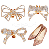 6Pcs 3 Styles Bowknot Alloy Rhinestone Shoe Decorations FIND-CP0002-22B-1