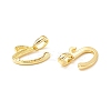 Rack Plating Eco-Friendly Brass Letter Pendants KK-K265-02G-U-2