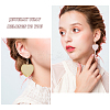 FIBLOOM 4 Pairs 4 Colors Acrylic Heart Lollipop Dangle Earrings EJEW-FI0001-14-3