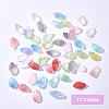 120Pcs 12 Colors Transparent Glass Pendants GLAA-PH0001-39-3