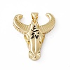 Brass Black Enamel Pendants KK-I692-07G-1