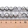 Electroplated Crackle Glass Beads Strands EGLA-N014-10mm-03-4