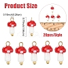 20Pcs Handmade Lampwork Pendants PALLOY-YW00077-3