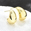 Brass Half Hoop Earrings LS-EJEW-H104-18G-4