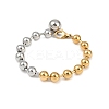 304 Stainless Steel Beaded Bracelets LS-BJEW-Z136-03GP-2