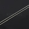 Trendy Unisex Rhodium Plated 925 Sterling Silver Cable Chains Necklaces STER-M034-A-07-4
