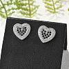 Brass Micro Pave Cubic Zirconia Stud Earrings for Women EJEW-G428-11P-01-1