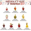 10Pcs 10 Styles Alloy Enamel Pendants FIND-YW0006-84-2