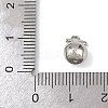 Brass Micro Pave Clear Cubic Zirconia Charms KK-G545-18P-3