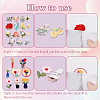 2Sets 2 Styles Flower Computerized Embroidery Cloth Iron on/Sew on Patches DIY-GA0007-58-3