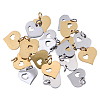 20Pcs 2 Colors 304 Stainless Steel Pendants STAS-CJ0001-154-4