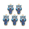 Rack Plating Alloy Enamel Pendants LS-ENAM-N055-176D-2