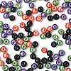 4 Strands 4 Colors Baking Paint Pearlized Glass Pearl Round Bead Strands HY-FS0001-09-3