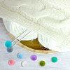 Baking Paint Zinc Alloy Knitting Stitch Marker Rings DIY-DC0002-21-4