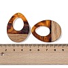 Resin & Wood Pendants WOOD-F015-17G-3