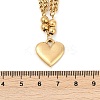 304 Stainless Steel Heart Pendant Necklaces for Women LS-NJEW-Z072-06G-3