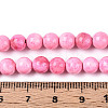 Dyed Synthetic Fossil Beads Strands G-T139-6mm-66C-5