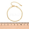 304 Stainless Steel Ball Chain & Snake Chain Double Layers Bracelets for Women BJEW-D460-06G-4
