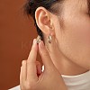 Fashionable Brass Clear Cubic Zirconia Hoop Earrings NY7693-2-1