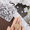 120Pcs 3 Size Iron Stud Earring Findings STAS-SP0001-51P-3