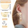BENECREAT 20Pcs Brass Stud Earring Findings KK-BC0008-45-2