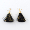 Nylon Thread Tassel Earrings for Carnival EJEW-Q682-02F-1