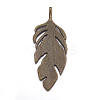 Tibetan Style Alloy Leaf Big Pendants LS-PALLOY-A15448-AB-3