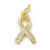Rack Plating Brass Micro Pave Cubic Zirconia Pendants KK-K392-46G-1