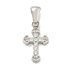 304 Stainless Steel Cubic Zirconia Pendants STAS-C102-04G-P-1