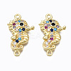 Brass Micro Pave Cubic Zirconia Links Connectors ZIRC-N039-114A-NF-1