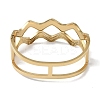 304 Stainless Steel Hollow Wavy Hinged Bangles for Women BJEW-U002-14G-3