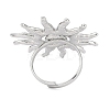 Non-Tarnish Textured Sun 304 Stainless Steel Adjustable Rings for Women RJEW-H231-01P-3