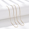 1MM 304 Stainless Steel Serpentine Chain Necklaces for Women Men NJEW-T016-11G-1