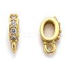 Brass Micro Pave Cubic Zirconia Tube Bails ZIRC-H119-11G-3